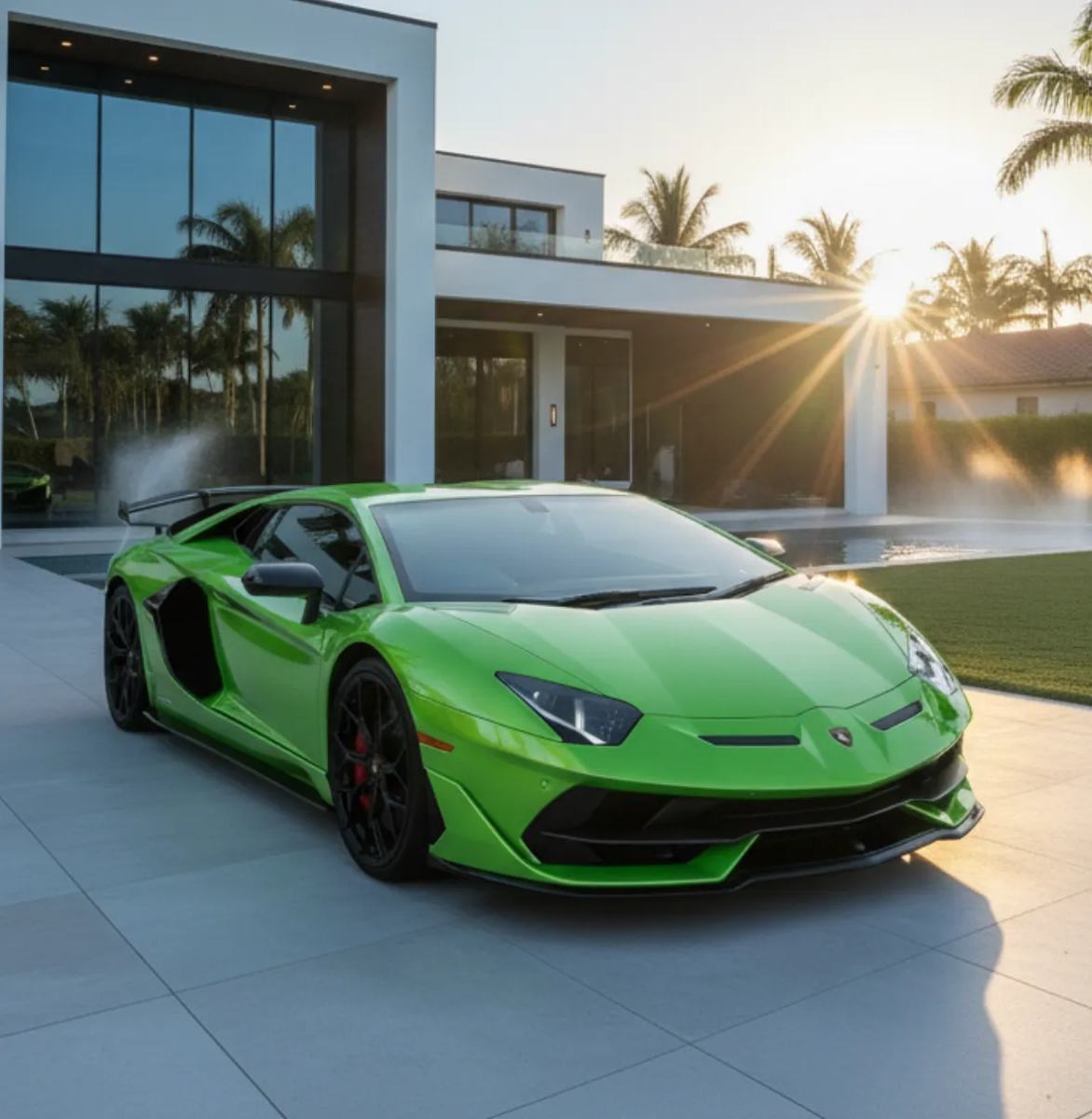 Luxury vehicle in pristine condition after a full detail